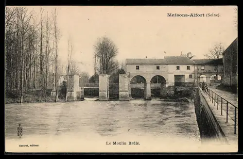 AK Maisons-Alfort /Seine, Le Moulin Brûlé