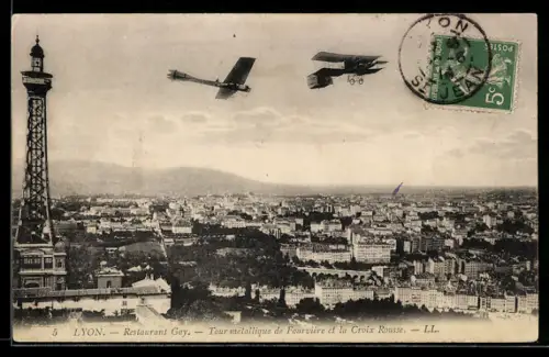 AK Lyon, Restaurant Gay, Tour métallique de Fourvière et la Croix Rousse