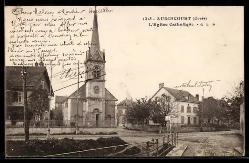 AK Audincourt /Doubs, L`Eglise Catholique