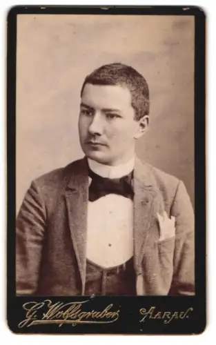 Fotografie G. Wolfsgruber, Aarau, vor dem Haldenthor, Porträt von L. Reinhart 1891