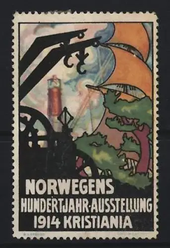 Reklamemarke Kristiania, Norwegens Hundertjahr-Ausstellung 1914