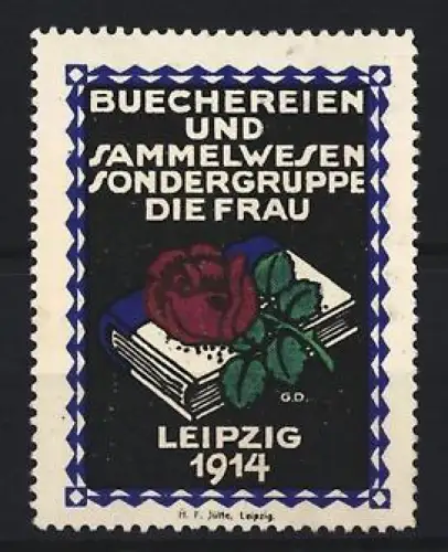 Reklamemarke Leipzig, Sondergruppe Die Frau 1914, Büchereien und Sammelwesen