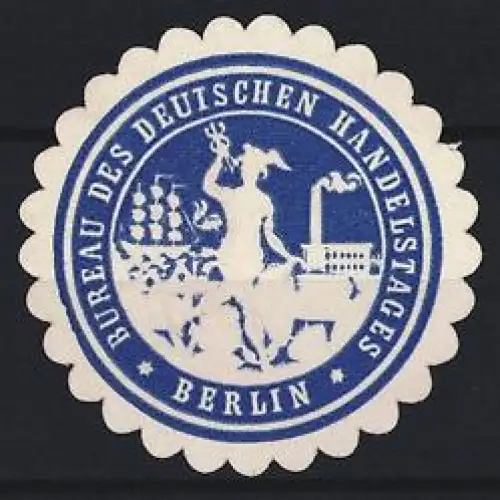 Reklamemarke Berlin, Bureau des Deutschen Handelstages, Hermes mit Stab