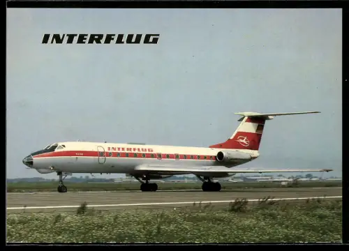 AK Tupolew TU-134, Interflug, Auf dem Rollfeld