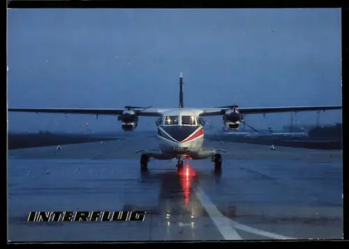 AK Kurzstreckenflugzeug L-140 der Interflug-Airline