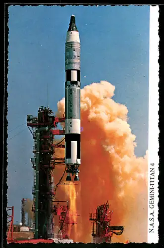 AK Weltraumrakete Titan 4 der NASA mit Gemini-Programm beim Start