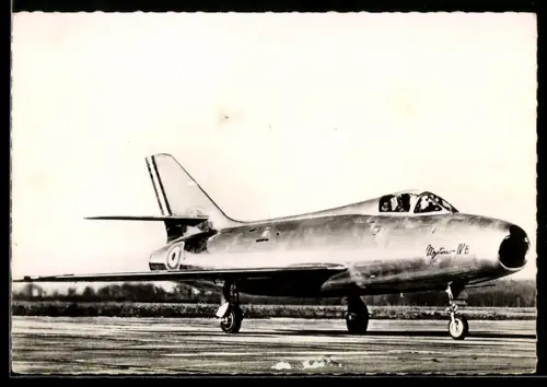 AK Französischer Abfangjäger Dassault Mystere IVB auf Fliegerhorst