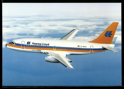 AK Flugzeug Boeing 737-200 von Hapag-Lloyd im Flug