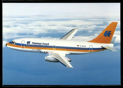 AK Flugzeug Boeing 737-200 von Hapag-Lloyd im Flug
