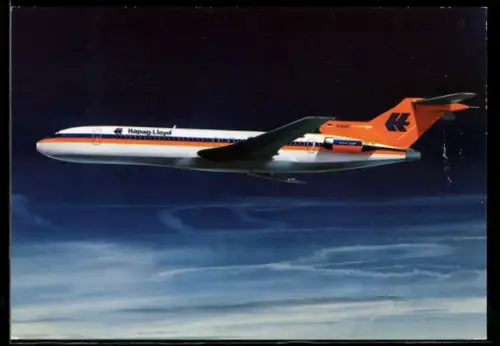 AK Flugzeug Boeing-Jet 727-200 am Himmel, Hapag Lloyd