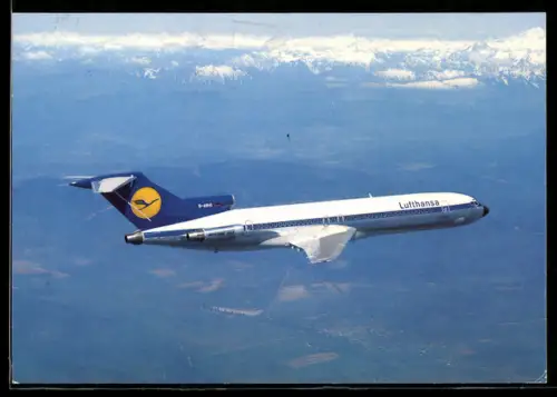AK Lufthansa B 727 Europa Jet über Gebirge