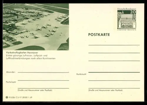 AK Hannover, Verkehrsflughafen Hannover, Ansicht vom Flugzeug aus