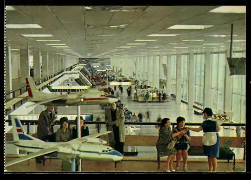 AK Moskau, Innenansicht vom Hauptgebäude vom Flughafen Moskau