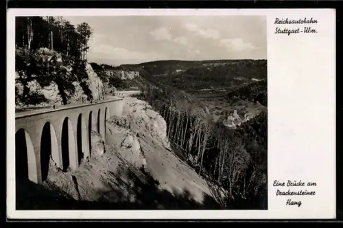 AK Reichsautobahn Stuttgart-Ulm, Brücke am Drackensteiner Hang