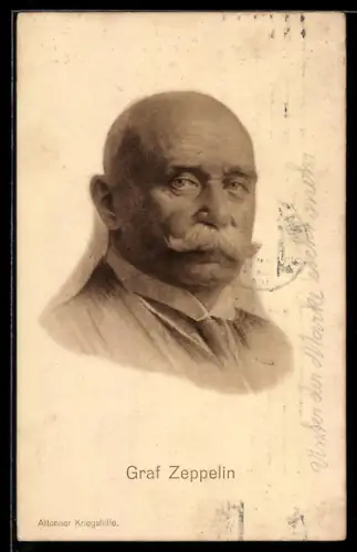 AK Porträt des Grafen Zeppelin
