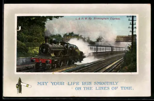 AK Birmingham Express of the London & North Western Railway, englische Eisenbahn