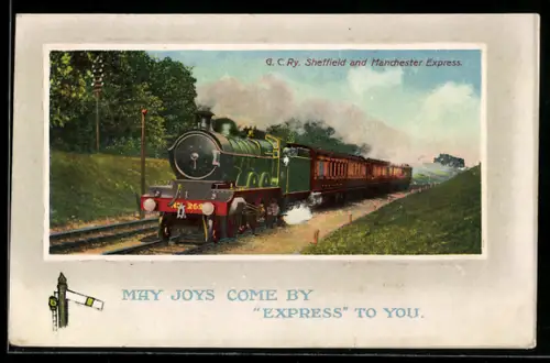AK Sheffield and Manchester Express of the Great Central Railway, englische Eisenbahn
