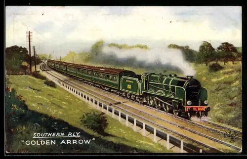 AK Golden Arrow train of the Southern Railway, englische Eisenbahn