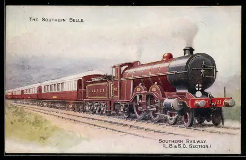 AK Southern Belle train of the Southern Railway, L.B. & S.C. Section, englische Eisenbahn