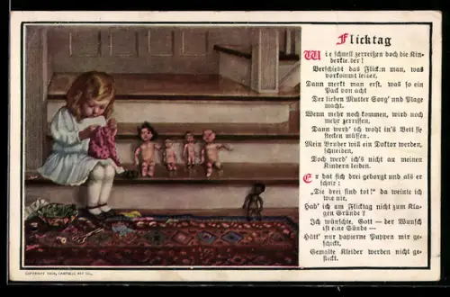 AK Puppenmutti hat Flicktag
