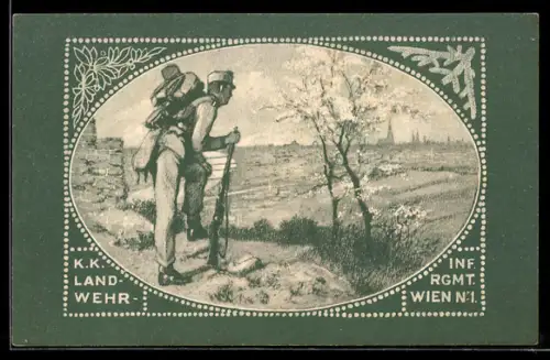 AK K.K. Landwehr Inf. Regt. Wien Nr. 1, Vorposten
