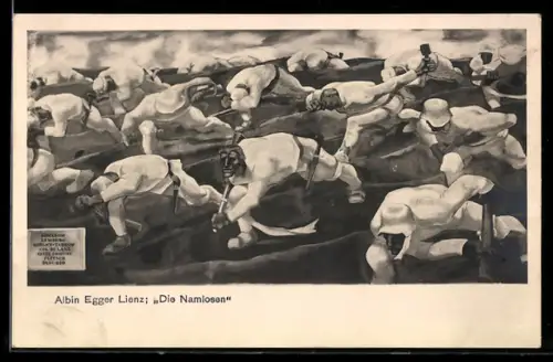 Künstler-AK Albin Egger-Lienz: Die Namenlosen, Soldaten