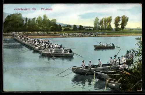 AK Brückenbau der Pioniere