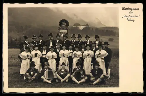 AK Piding /Obb., Plattlergruppe der Staufenecker