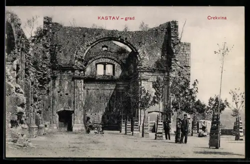 AK Kastav, Grad, Crekvina, Ruine