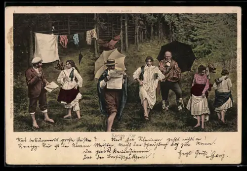 AK Kneipp-Kur, Menschen mit nackten Waden