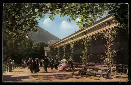 AK Meran, Passanten an der Wandelhalle