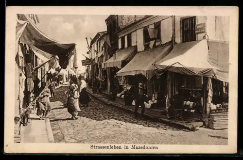 AK Mazedonien, Strassenleben und Geschäfte