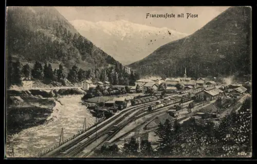 AK Franzensfeste, Ausblick auf den Bahnhof