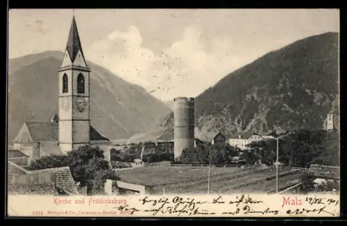AK Mals, Kirche und Fröhlichsburg