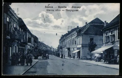 AK Zemun / Semlin / Zimony, Föutca, Blick in die Hauptgasse