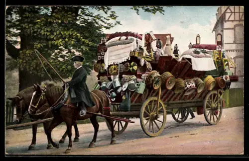 AK Hessische Trachten, Schwälmer Brautwagen