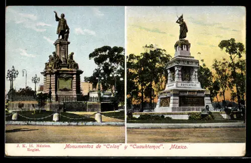 AK México, Monumentos de Colon y Cuauhtemoc