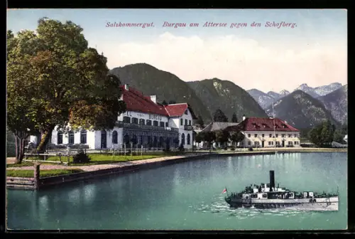 AK Burgau am Attersee, Hotel Burgau am Seeufer