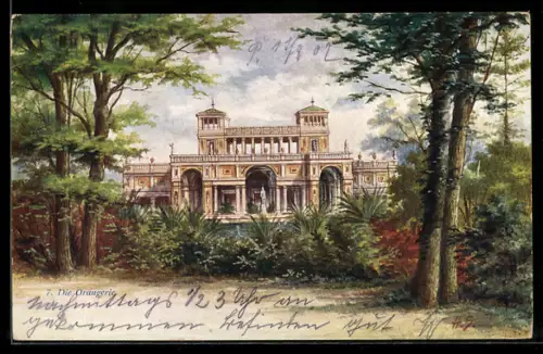 Künstler-AK Potsdam-Sanssouci, Die Orangerie