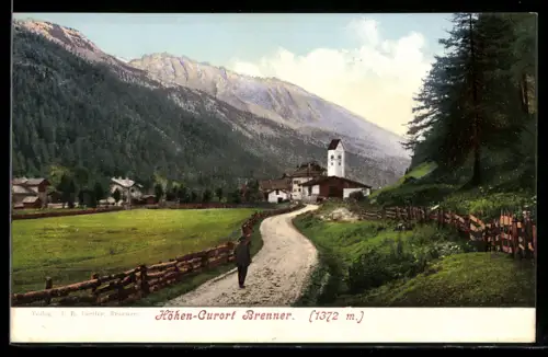 AK Brenner, Ortsansicht mit Kirche