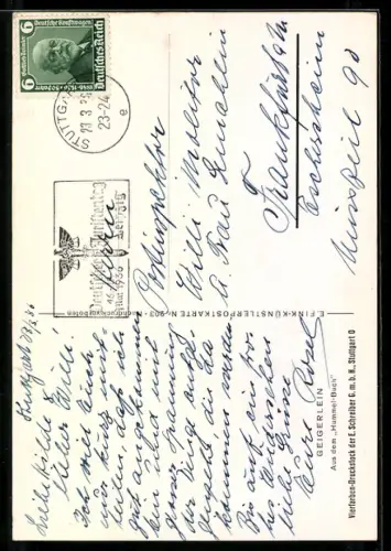 Künstler-AK Hummel: Geigerlein