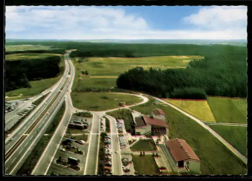 AK Autobahn-Rasthaus-Motel Steigerwald, Fliegeraufnahme