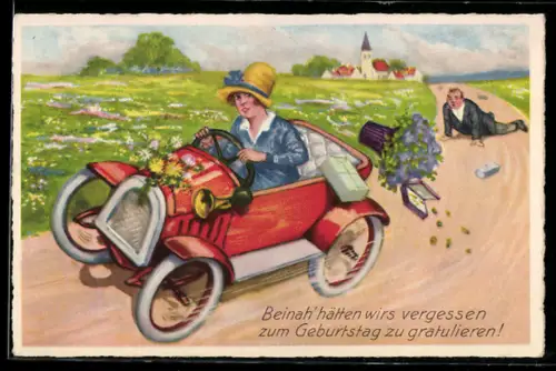 AK Beinah` hätten wir`s vergessen..., rasante Autofahrerin verliert ihren Beifahrer