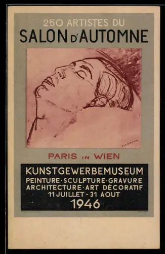 Künstler-AK Wien, Paris in Wien 1946, Kunstgewerbemuseum, Salon d`Automne