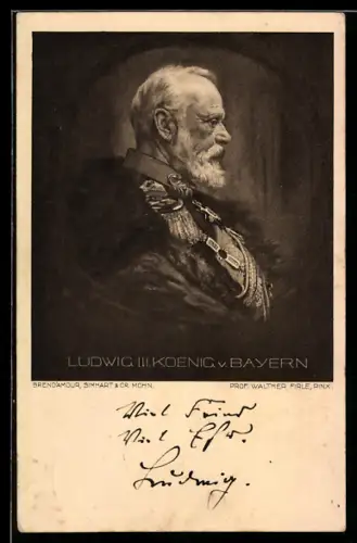 AK Bildnis König Ludwig III.