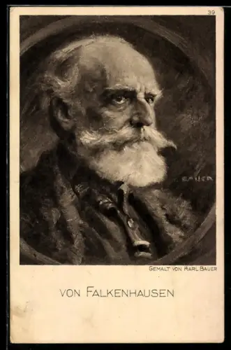 Künstler-AK Heerführer von Falkenhausen
