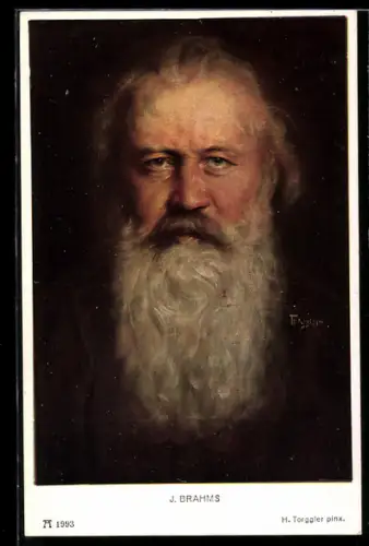 AK Portrait des Komponisten Johannes Brahms
