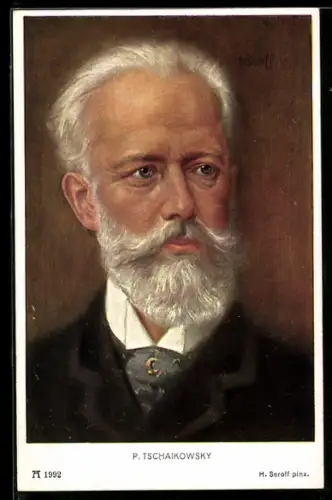 AK Komponist Pjotr Iljitsch Tschaikowski, Portrait