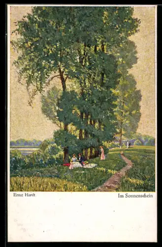 Künstler-AK Wohlgemuth & Lissner, Primus-Postkarte No. 3152, Im Sonnenschein, Landidyll