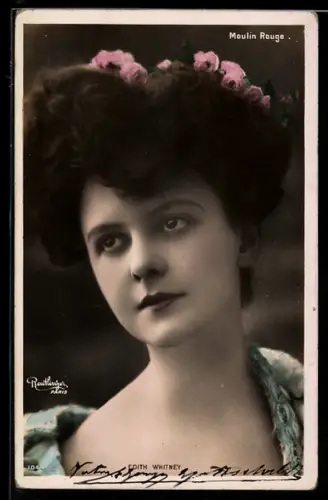 Foto-AK Atelier Reutlinger, Paris, Portrait der Schauspielerin Edith Whitney